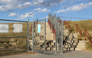 Custom Chain Link Fence with Custom Handrail Colorado Springs