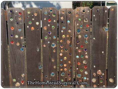 marbles inside wooden fence