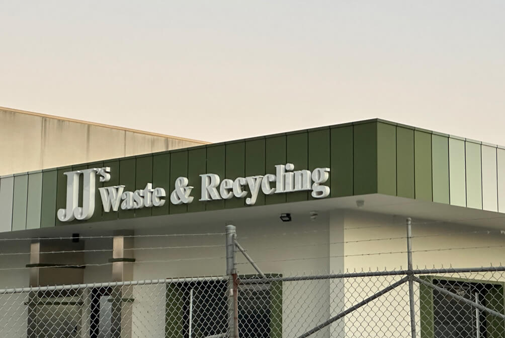 JJ’s Waste & Recycling location fenced 